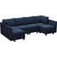 Allinson 7-Piece 112.6'' Wide Velvet Solid Wood Sectional Storage Sofa U Shaped Freely Combined Modular Sofa Living room Couch-101644921