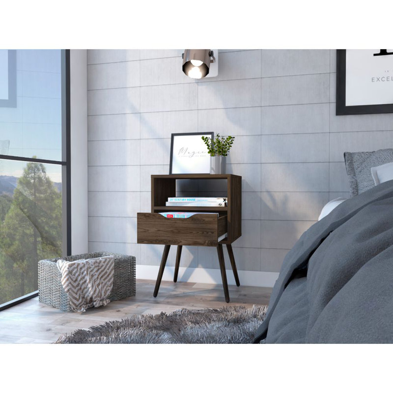 Leopoulos NIGHTSTAND, Dark Walnut