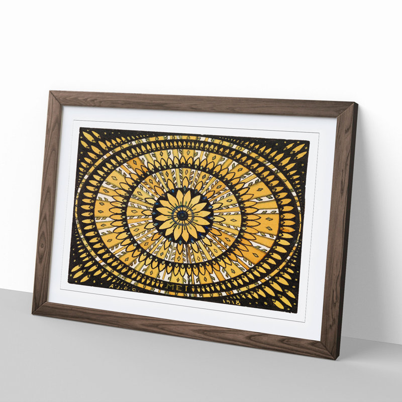 Flowers and Leaves by Julie De Graag - Framed Print, 27cm H x 36cm W x 2cm D, Walnut Framed