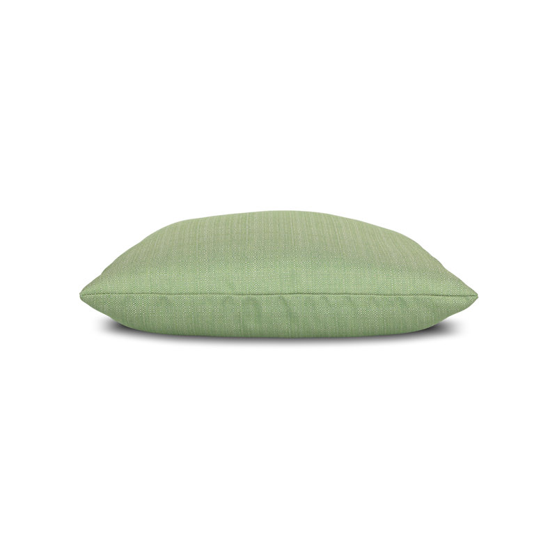Micro Fringe Outdoor Square Sunbrella® Pillow Cover & Insert, Green, Square 20"
