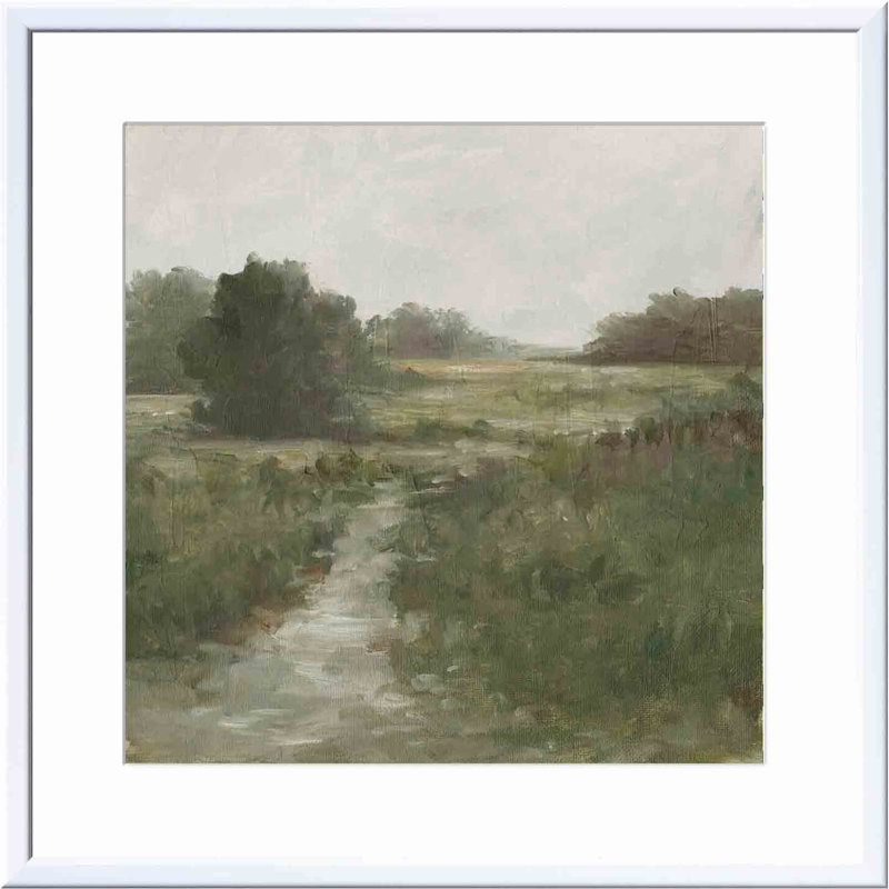 Tranquil Fen I by Ethan Harper, White, 16.09" H x 16.09" W x 1.1" D