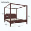 Grand lit plateforme à baldaquin en bois avec tête de lit-1814293520-1814293534