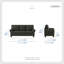 Canapé moderne en microfibre 85,5 po Minja