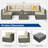 Wicker 6 - Person Modular Patio Conversation Sets with Cushions-2099102511