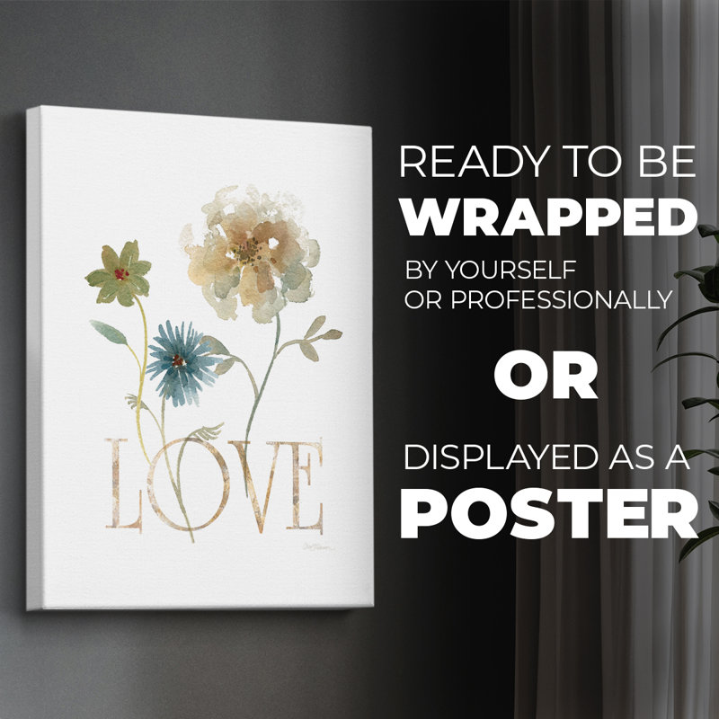 Simple Love - Impression sur toile seulement - NON-CADRE, H 12 po x l 8 po