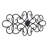 Black Wrought Iron Wall Decor 32" x 13", Hanging Flower Scroll Metal Wall Art Decor-1905499237