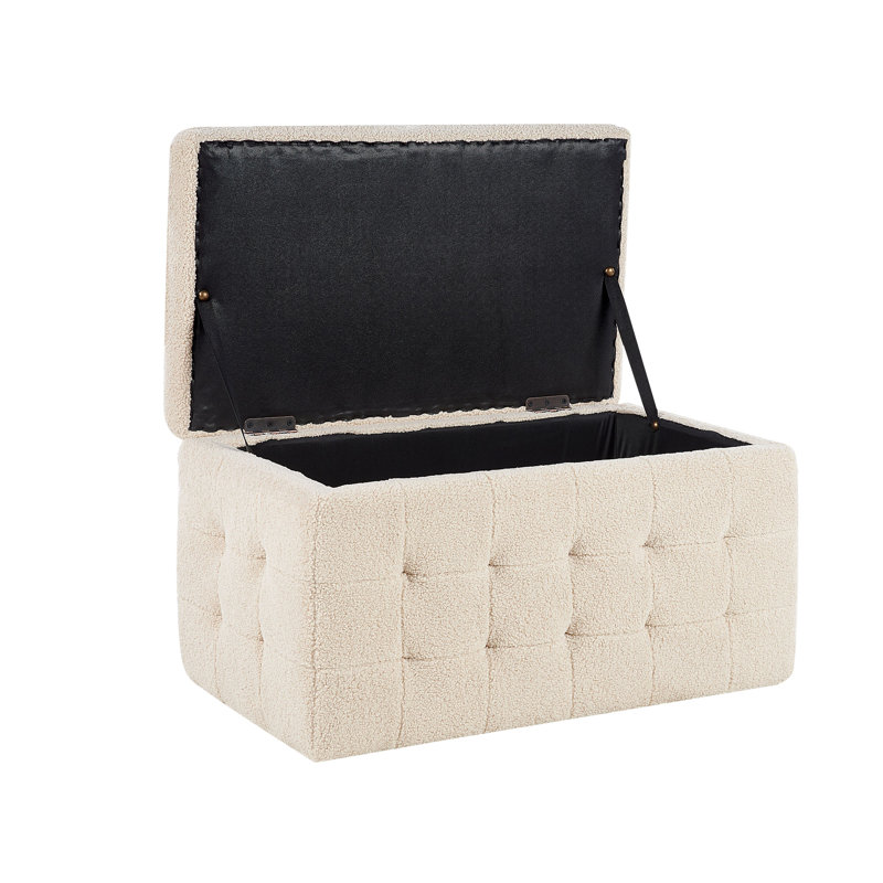 Sanatoga 72cm Wide Tufted Rectangle Solid Colour Ottoman with Storage