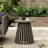 Round Wood Coffee Table In Grey, 17.84 - Inch Height, Suitable For Balcony Relaxation Outdoor Tall, Build, Fits Lounge Chairs
