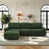 Chenille vert foncé