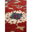 Tapis unique nouvel âge 8 pi 2 po x 16 pi 1 po sauge / rouge / bleu / ivoire
