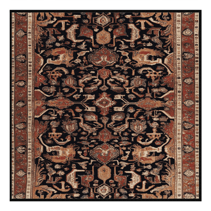 Tapis brun lavable à la machine