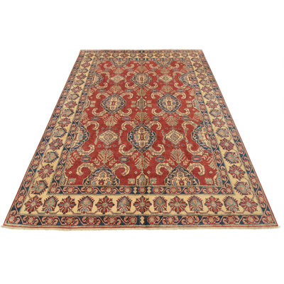 Kazak One-of-a-Kind 8'11" X 11'7" New Age Wool Area Rug in Red