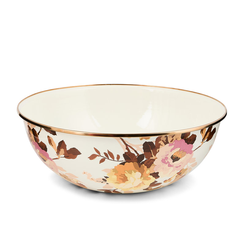 Wild Rose White Extra Large Everyday Bowl, White