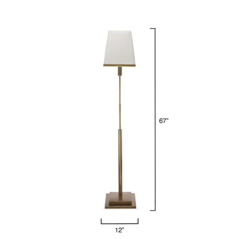 Jud Floor Lamp, Antique Brass