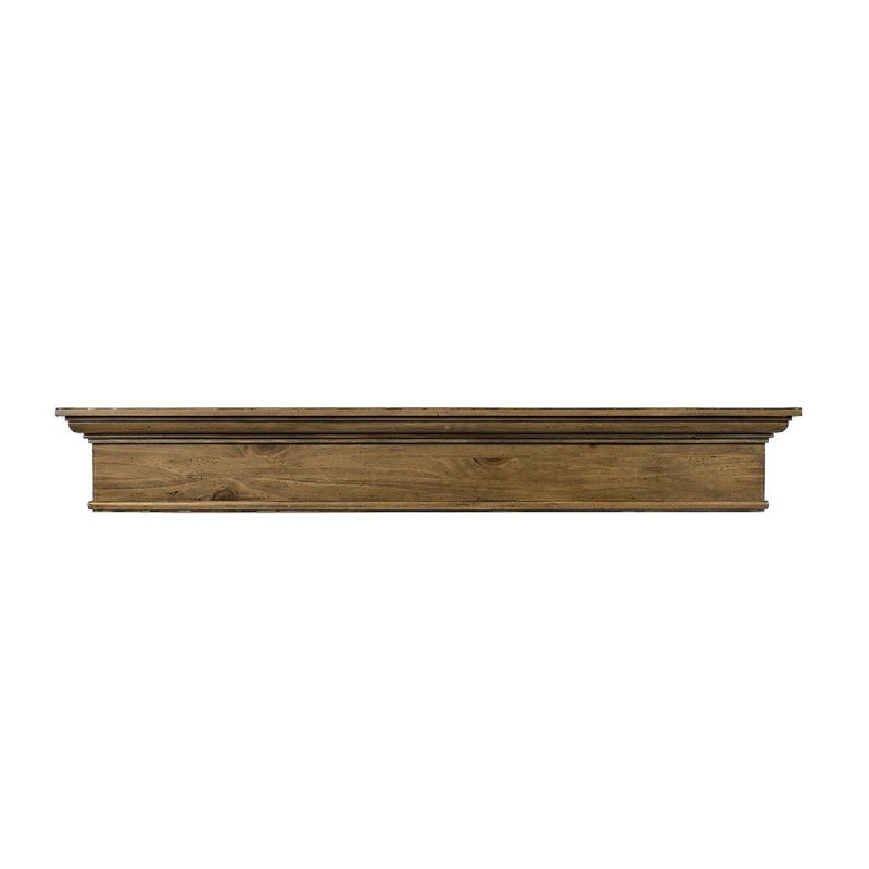 Bellamy 72" Floating Wood Fireplace Shelf, Vintage Ash, 72"