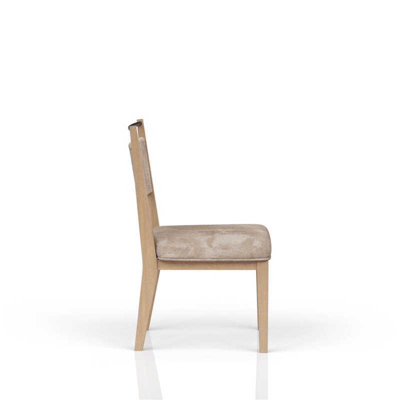 Ensemble de 2 chaises carrées / caramel, 3, Brun