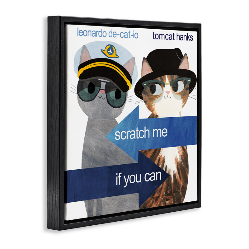 Cadre flottant Scratch Me If You Can, design par Angie Rozelaar, Cadre flottant noir de jais, H 18 po x l 18 po