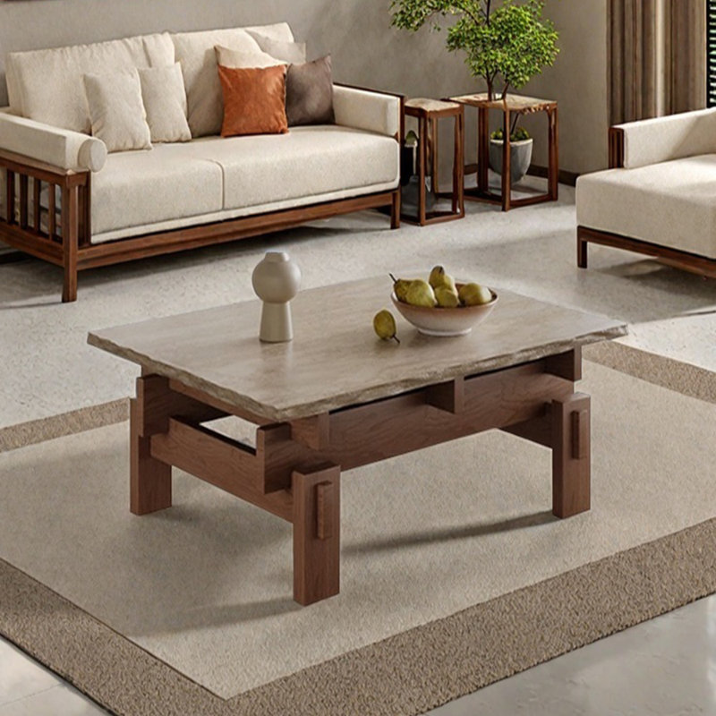 Table basse Wabi-sabi, H 17,71 po x L 39,37 po x l 23,62 po