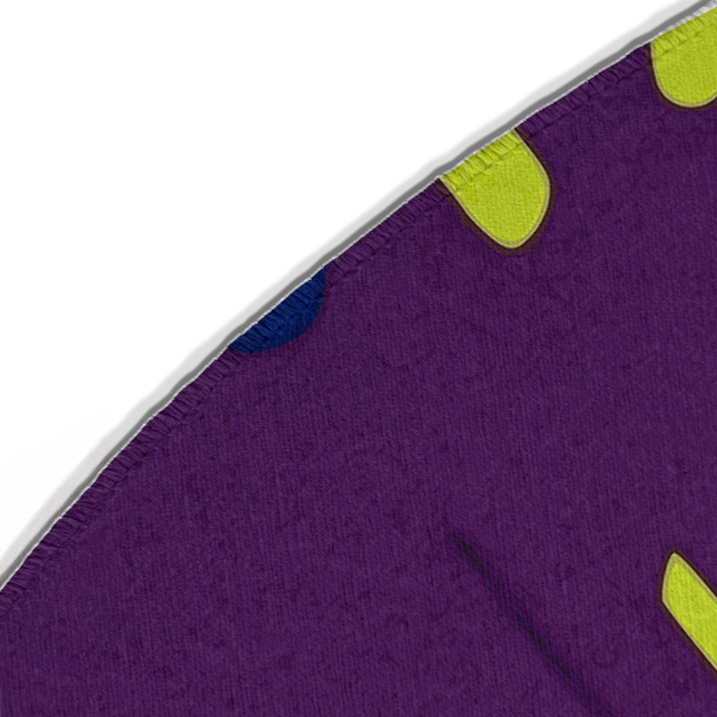 Neon Fractals Indoor And Outdoor Area Rug, Round 5'