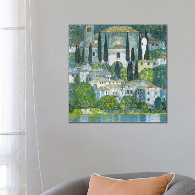 Kirche in Cassone (Church in Cassone) by Gustav Klimt - 1 Piece Wrapped Canvas Wall Art