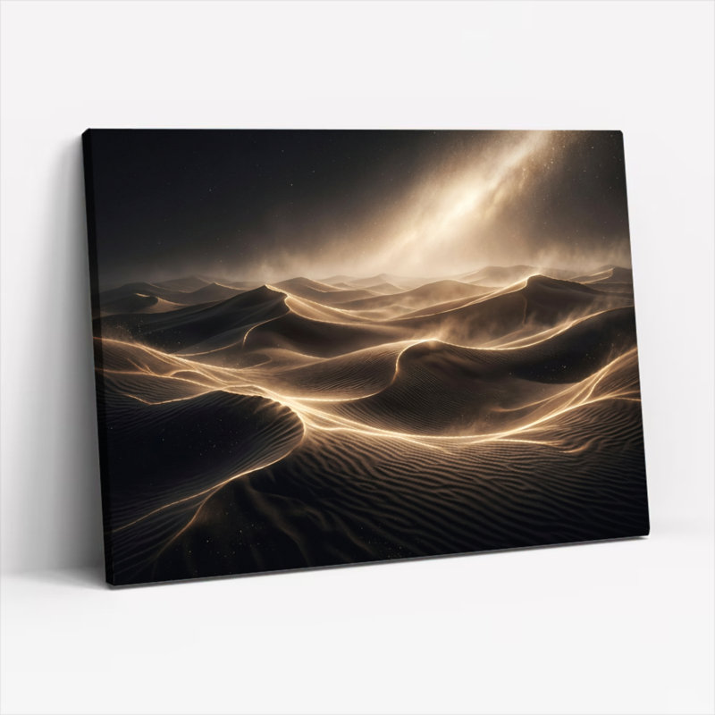 Desert Waves, reproduction d'art sur toile, ensemble de 1, 24"H x 36"W, Wrapped Canvas