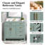 Meuble-lavabo simple 36 po avec lavabo en céramique, porte à fermeture douce et 4 tiroirs de rangement-859961858
