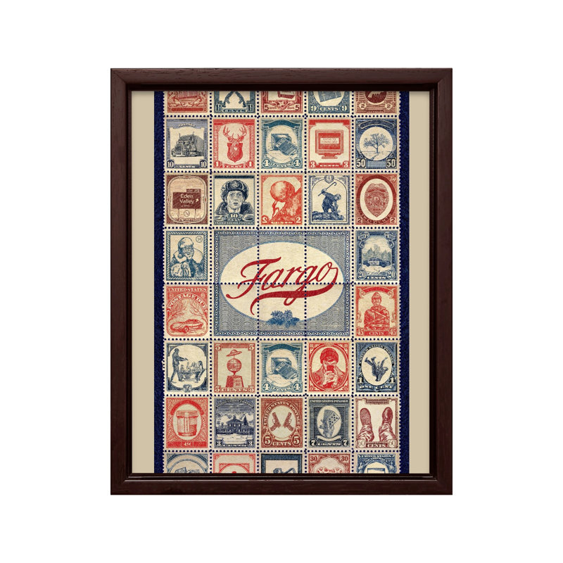 Fargo, Canvas, H 08 po x l 10 po, Encadrement brun