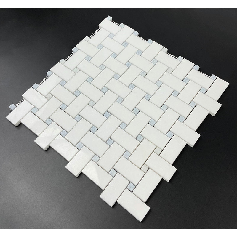 Thassos 1" x 2" Natural Stone Mosaic Wall & Floor Tile