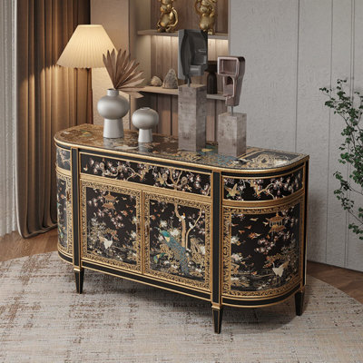 Armoire d'entrée rétro noire