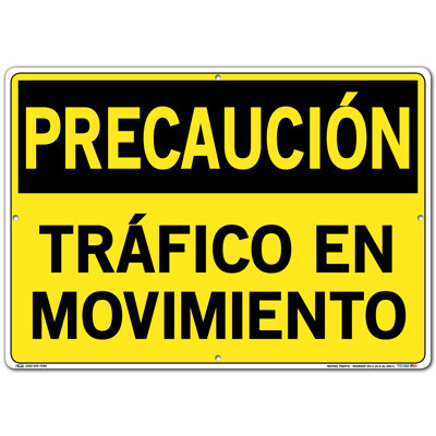 Moving Traffic Caution Sign -  Vestil, SI-C-20-E-AL-080-S