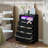 4 Drawer Dresser with Charging Station & LED Lights, Modern Chest with Power Outlets for Bedroom-1456673230