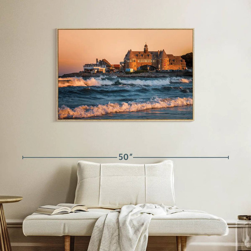 Narragansett Towers, Cadre flottant en bois naturel, 40 po x 27 po