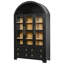 Grand garde-manger avec portes, 4 tiroirs, poignées dorées et tablettes réglables-1819615188
