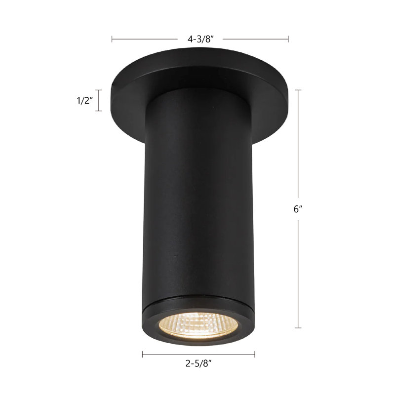 6" H x 4.38" W x 4.38" D, Black, 8 W