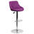 Occoquan Vinyl Bucket Seat Adjustable Height Barstool with Diamond Pattern Back-2090003952