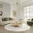 2-Piece Living Room Table Set, Modern Round Nesting Coffee Table Set
