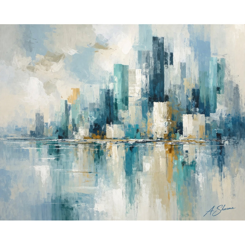 Art mural lumineux sur toile tendue, L 16 po x H 12 po x P 1 po