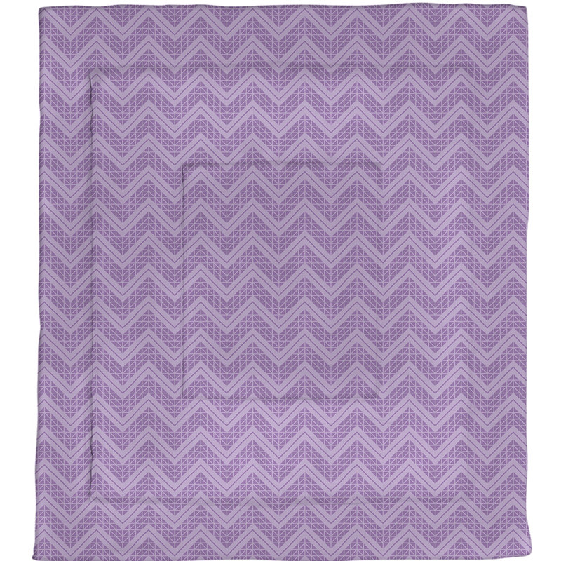 Édredon simple en microfibre Rhonda Cheval, Édredon simple, Violet / beige