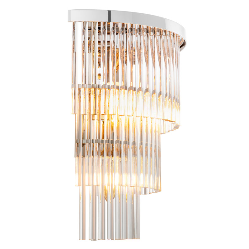 East 3 - Light Flush Mounted Sconce, Silver