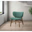 Chaise d'appoint rembourrée en bois Lorrisa-337098051