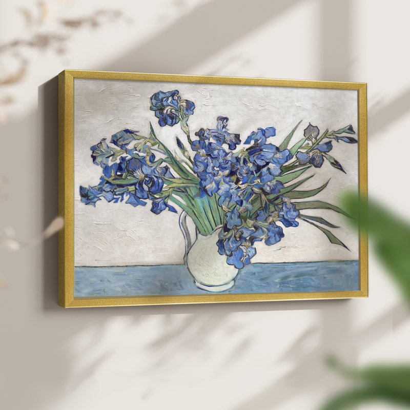 Iris bleu - impression encadrée - réarmable, H 11 po x l 14 po