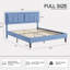 Structure de lit double Kempst, cadre de lit plateforme double rembourré avec tête de lit capitonnée à hauteur réglable, sommier robuste avec lattes de bois, aucun sommier requis, rangement sous le lit-63251646-91763213