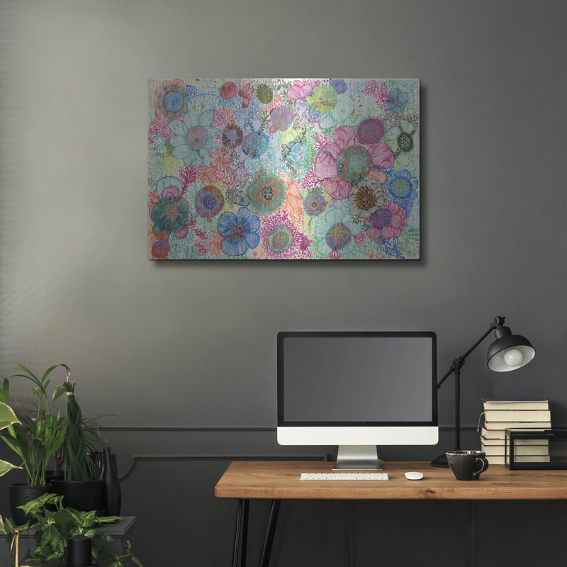Art mural en métal Luxe Flor Art2 par Noemi Ibarz, 36 po x 24 po