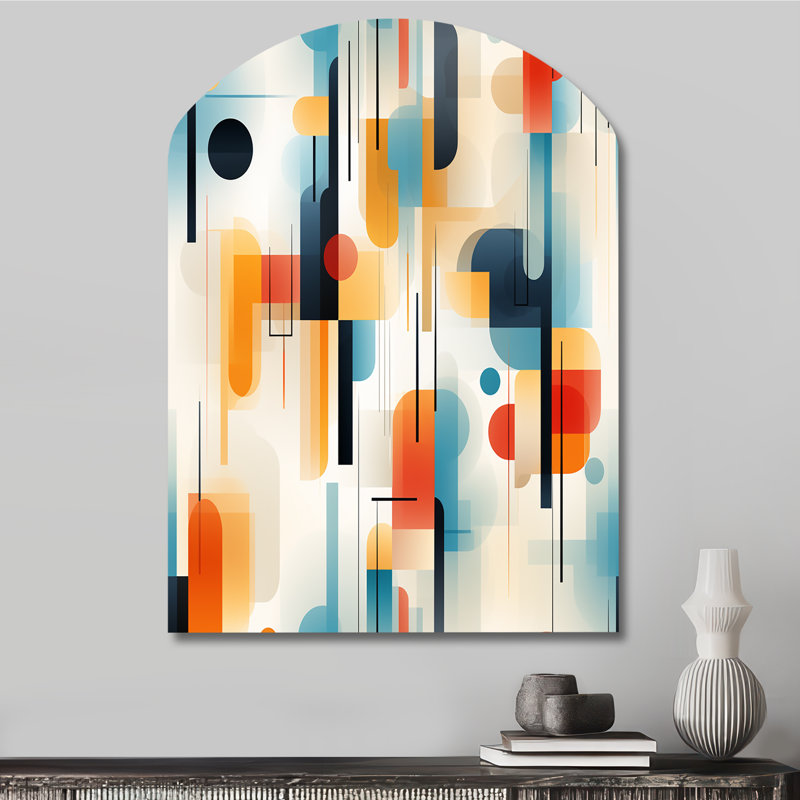 Hartwick - Art mural irrégulier abstrait - Forme d'arche, H 34 po x l 25 po