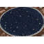 Rug & Kilim’S French Deco Circle Rug In Blue, Beige-Brown Zodiac Pictorial-1215912478
