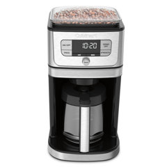  Kenmore Elite Grind and Brew Coffee Maker w/ Burr Grinder, 12  Cup Programmable Automatic Timer Brew Coffee Machine, Air-Tight Bean  Hopper, Grind Size and Brew Strength Selectors, Stainless Steel : Home