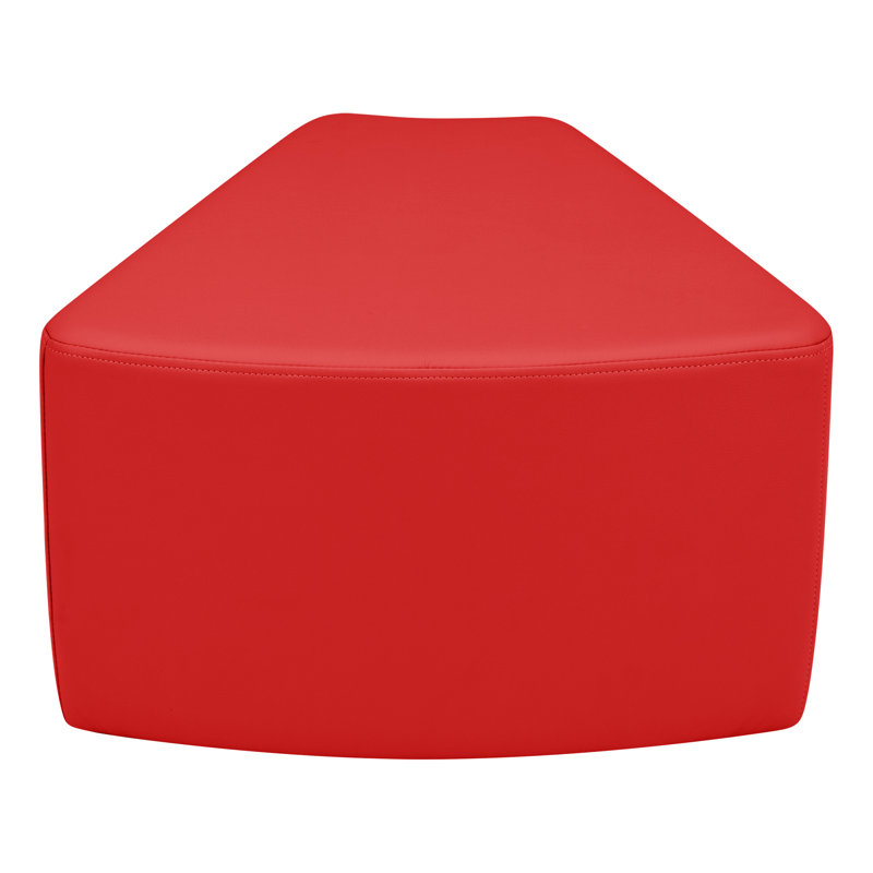 Shapes Series II Modular Collaborative Soft Seating Wedge Stool with Foam Padded Seat, H 18 po x l 20,5 po x P 20,5 po, Rouge