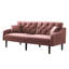 Futon canapé-lit en velours avec 2 coussins