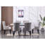 Cisco Velvet Dining Chair - Ergonomic Scoop Knockerback and Solid Wood Legs - Button back Armchair for Dining Room Living Room Restaurants-593445853