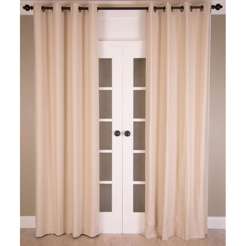 Salah Cotton Blend Room Darkening Curtain Single Panel, Gray, 52" W x 84" L
